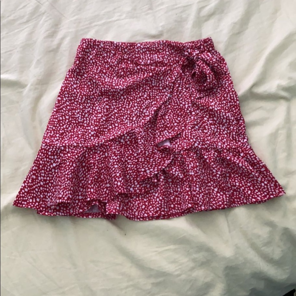 Floral ruffle skirt